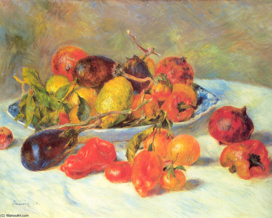 Wikioo.org - The Encyclopedia of Fine Arts - Painting, Artwork by Pierre-Auguste Renoir - Fruits from the Midi
