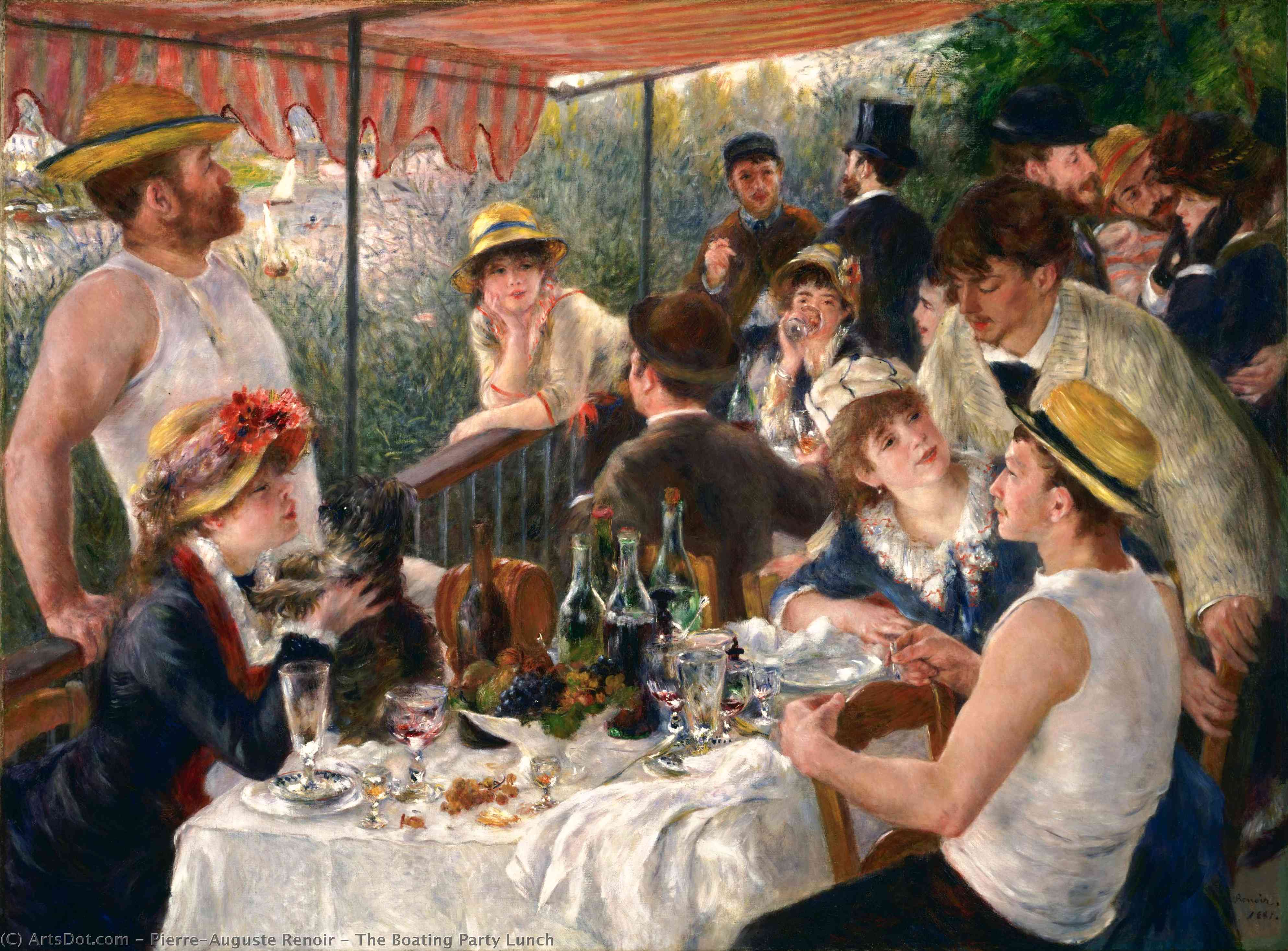 WikiOO.org - Encyclopedia of Fine Arts - Schilderen, Artwork Pierre-Auguste Renoir - The Boating Party Lunch