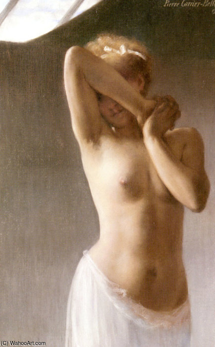 Wikioo.org - The Encyclopedia of Fine Arts - Painting, Artwork by Albert Ernest Carrier Belleuse - e Belleuse Pierre La Premiere Pose