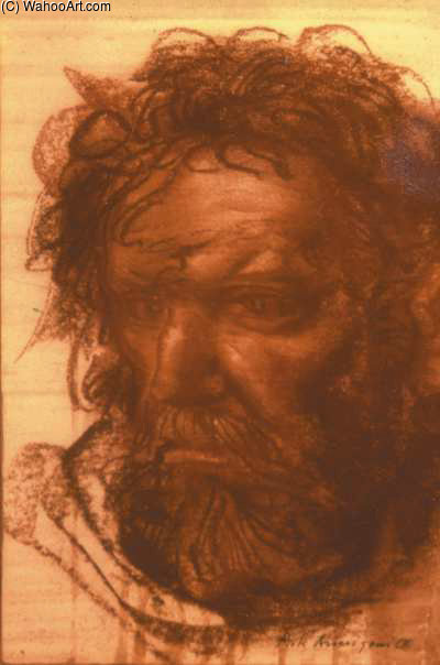 Wikioo.org - The Encyclopedia of Fine Arts - Painting, Artwork by Pietro Annigoni - Study for an Apostle
