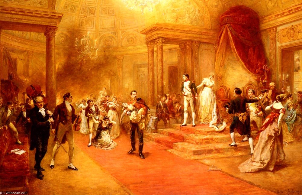 Wikioo.org - The Encyclopedia of Fine Arts - Painting, Artwork by Robert Alexander Hillingford - The disaster at the ball given by the austrian embassy in paris
