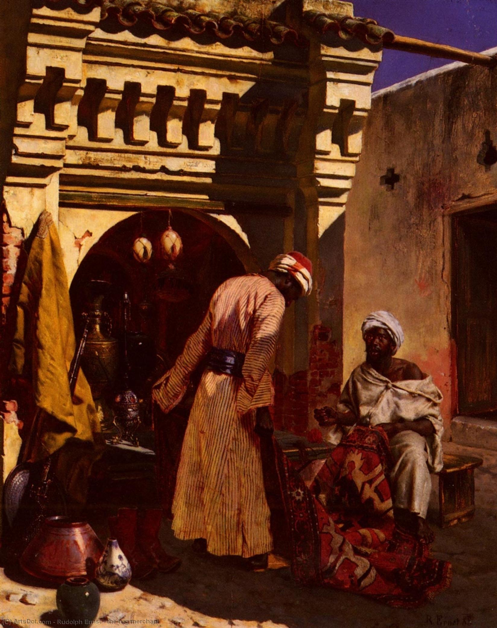 Wikioo.org - The Encyclopedia of Fine Arts - Painting, Artwork by Rudolph Ernst - the rug merchant
