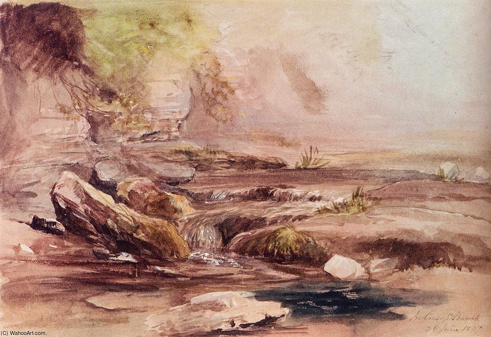 Wikioo.org - The Encyclopedia of Fine Arts - Painting, Artwork by Samuel Palmer - In cusop brook near hay on wye wales