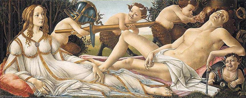 Wikioo.org - The Encyclopedia of Fine Arts - Painting, Artwork by Sandro Botticelli - Venus and Mars