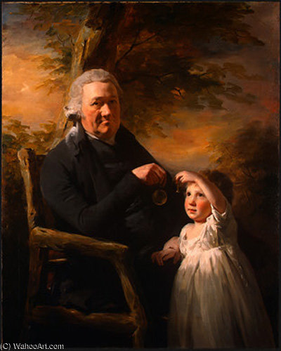 Wikioo.org - The Encyclopedia of Fine Arts - Painting, Artwork by Henry Raeburn Dobson - John Tait and His Grandson