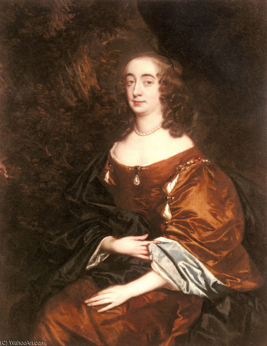 Wikioo.org - The Encyclopedia of Fine Arts - Painting, Artwork by Pieter Van Der Faes (Peter Lely) - portrait of elizabeth countess of cork