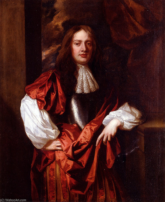 Wikioo.org - The Encyclopedia of Fine Arts - Painting, Artwork by Pieter Van Der Faes (Peter Lely) - portrait of the hon charles bertie of uffington