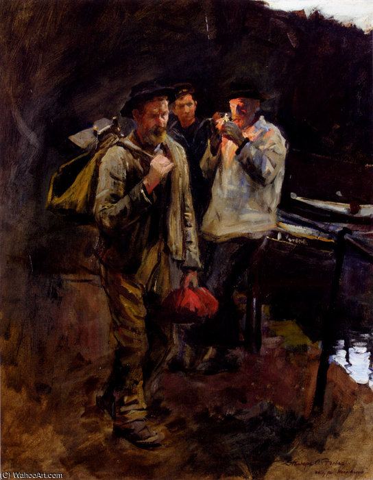 WikiOO.org - Encyclopedia of Fine Arts - Maleri, Artwork Stanhope Alexander Forbes - Study for home along