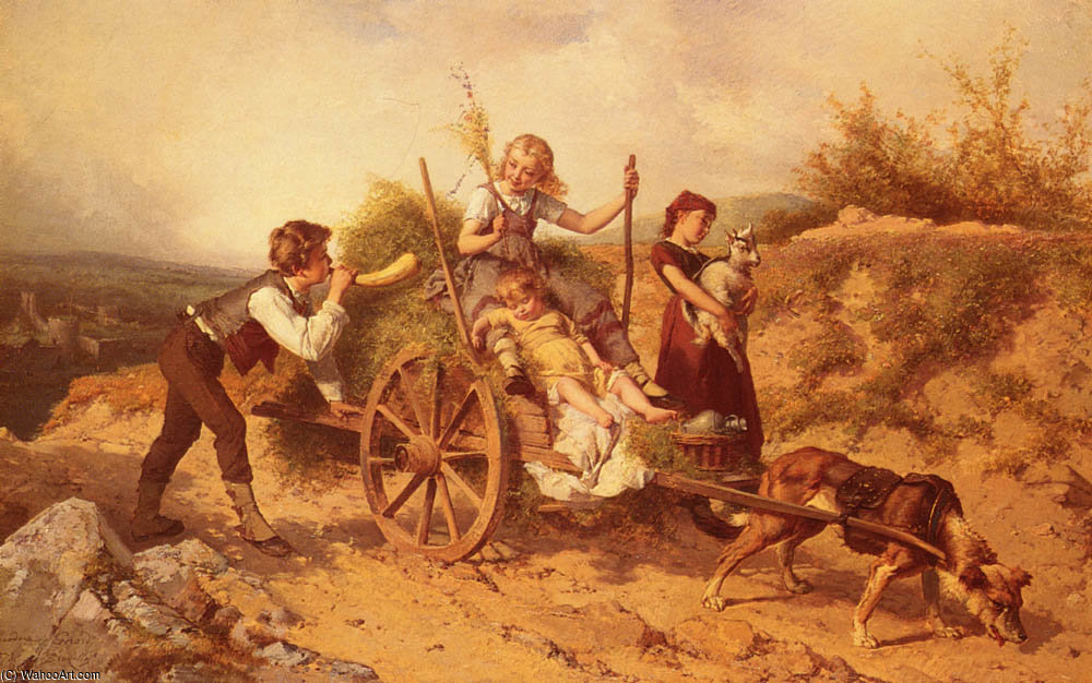 Wikioo.org - The Encyclopedia of Fine Arts - Painting, Artwork by Theodore Gerard - The country children
