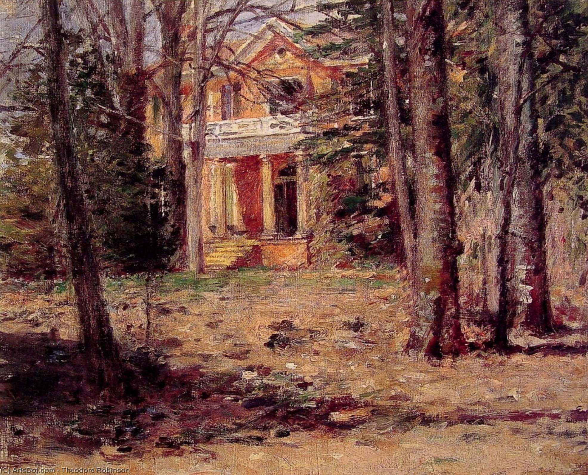 Wikioo.org - The Encyclopedia of Fine Arts - Painting, Artwork by Theodore Robinson - House in Virginia