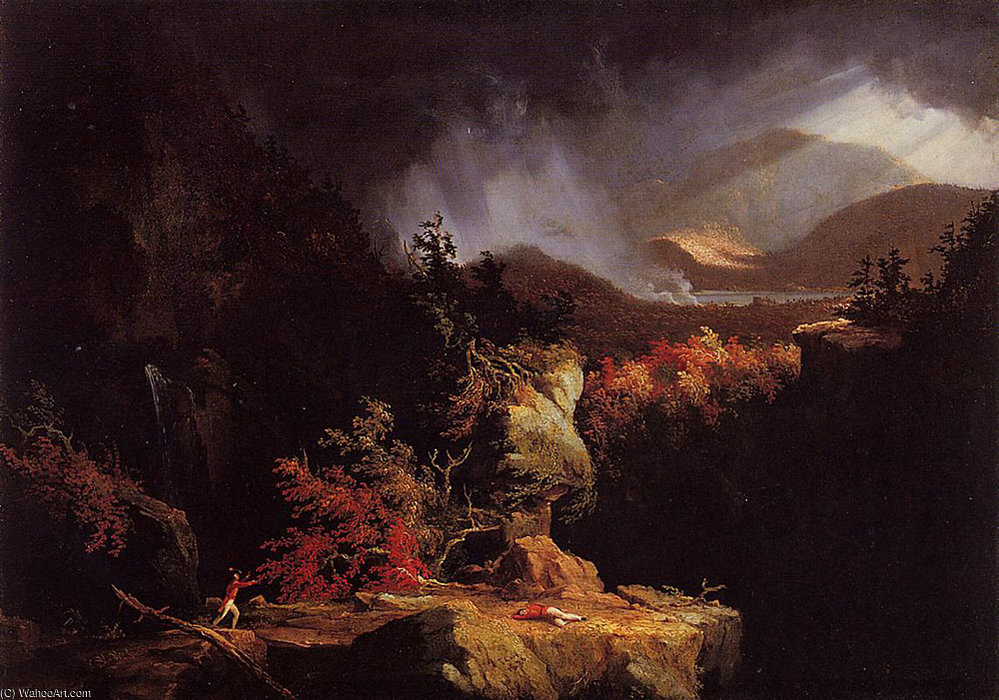 Wikioo.org - The Encyclopedia of Fine Arts - Painting, Artwork by Thomas Cole - Gelyna (View near Ticonderoga)