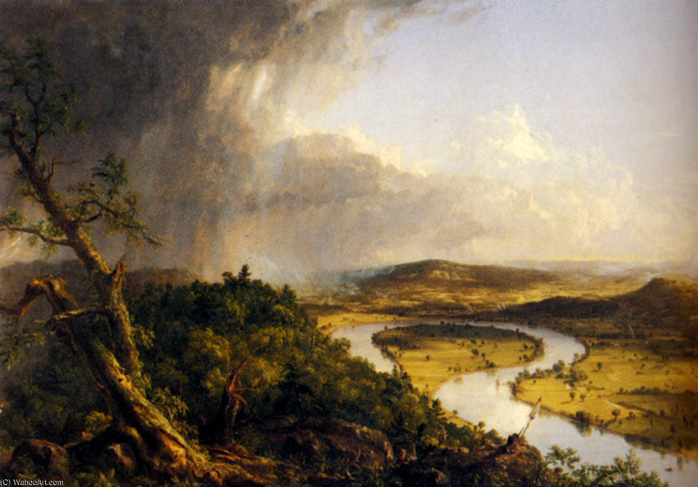 Wikioo.org - The Encyclopedia of Fine Arts - Painting, Artwork by Thomas Cole - view From Mount Holyoke Northampton Massachusetts