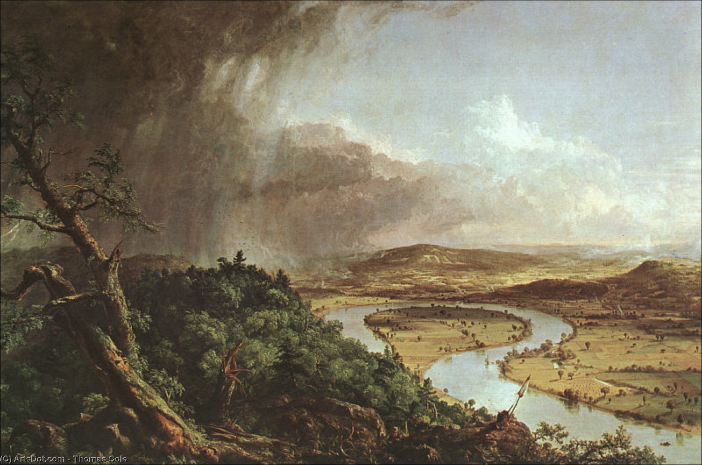 Wikioo.org - The Encyclopedia of Fine Arts - Painting, Artwork by Thomas Cole - The Connecticut River near Northampton