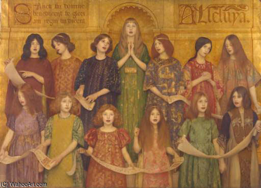 Wikioo.org - The Encyclopedia of Fine Arts - Painting, Artwork by Thomas Cooper Gotch - Alleluia