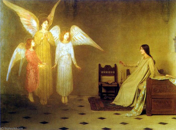 Wikioo.org - The Encyclopedia of Fine Arts - Painting, Artwork by Thomas Cooper Gotch - TheAwakening