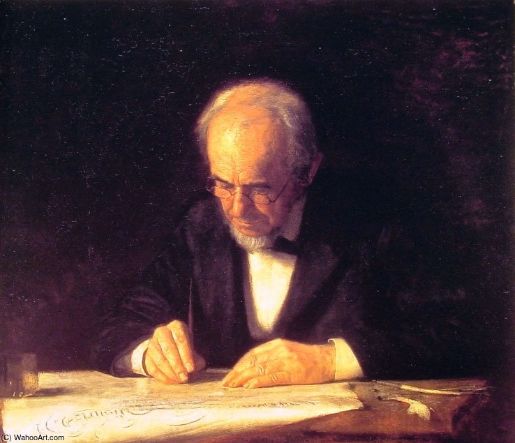 WikiOO.org - Encyclopedia of Fine Arts - Malba, Artwork Thomas Eakins - The writing master