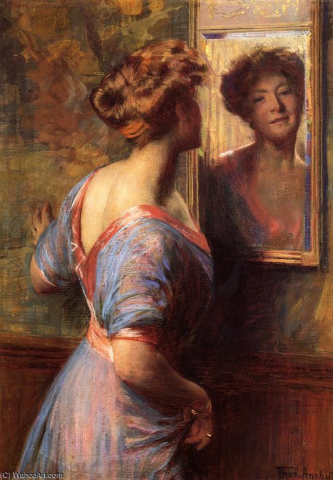 Wikioo.org - The Encyclopedia of Fine Arts - Painting, Artwork by Thomas Pollock Anshutz - a passing glance