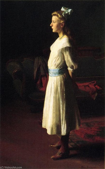 Wikioo.org - The Encyclopedia of Fine Arts - Painting, Artwork by Thomas Pollock Anshutz - Portrait of Maragaret Perot