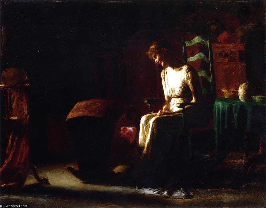 WikiOO.org - Encyclopedia of Fine Arts - Maalaus, taideteos Thomas Pollock Anshutz - Woman in a Rocking Chair