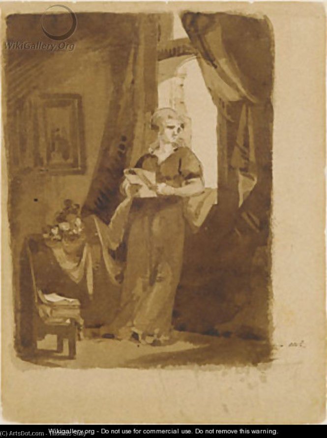 Wikioo.org - The Encyclopedia of Fine Arts - Painting, Artwork by Thomas Sully - Skethbook of figure studies