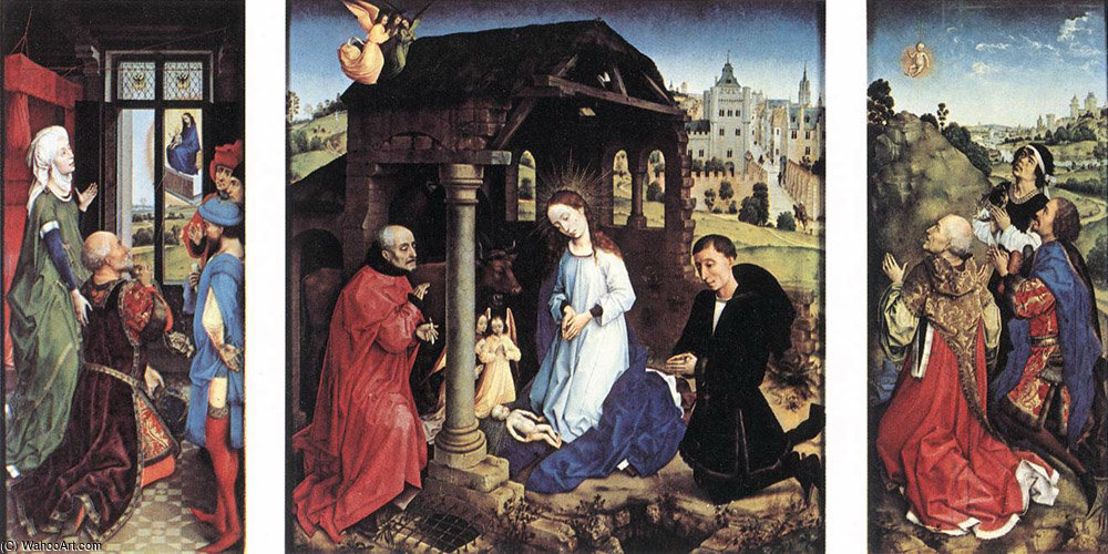 Wikioo.org - สารานุกรมวิจิตรศิลป์ - จิตรกรรม Goswijn Van Der Weyden - Pierre Bladelin Triptych