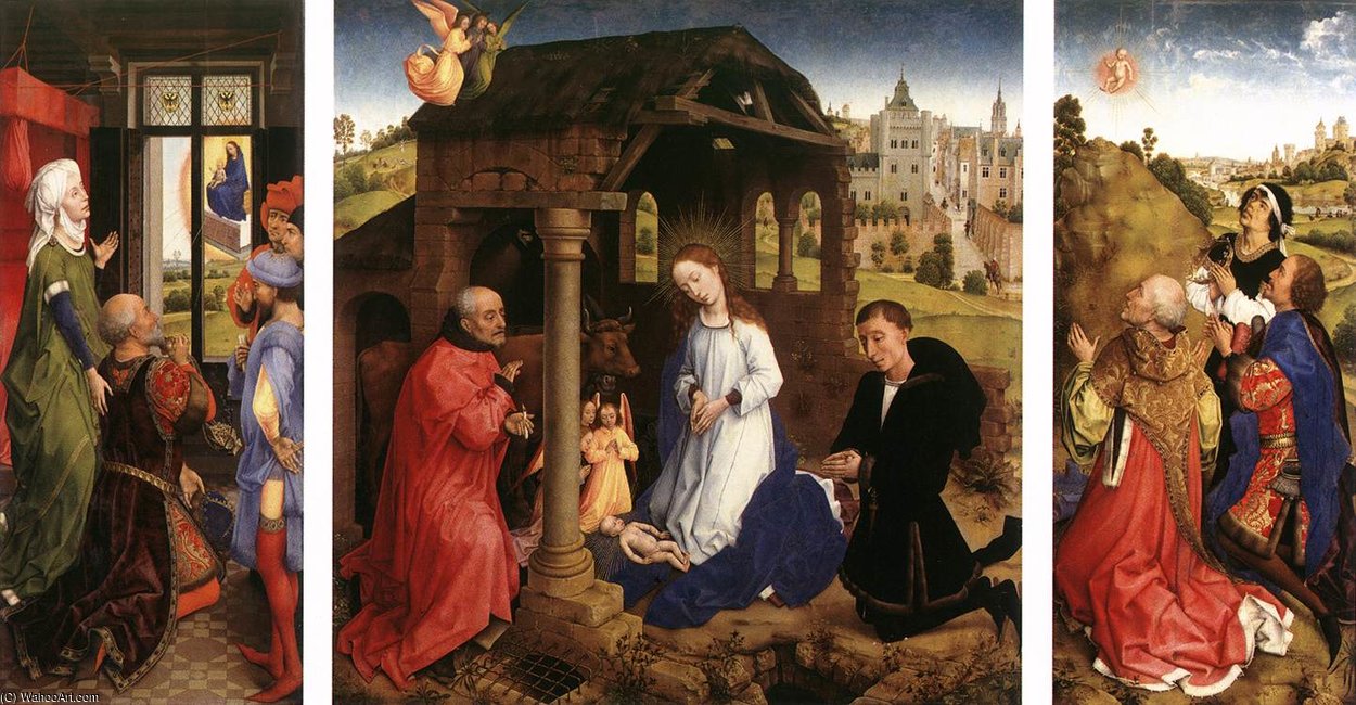 Wikioo.org - Bách khoa toàn thư về mỹ thuật - Vẽ tranh, Tác phẩm nghệ thuật Goswijn Van Der Weyden - Bladelin triptych