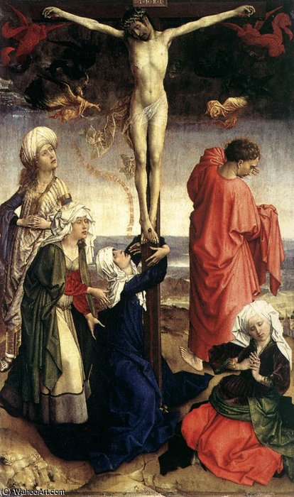 Wikioo.org – L'Encyclopédie des Beaux Arts - Peinture, Oeuvre de Goswijn Van Der Weyden - Crucifiement