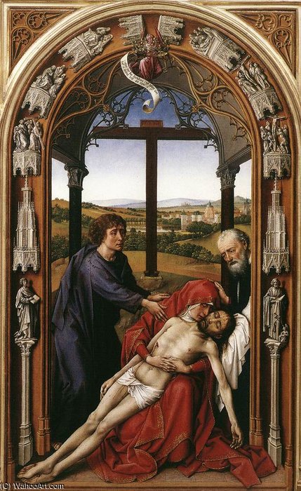 Wikioo.org - The Encyclopedia of Fine Arts - Painting, Artwork by Goswijn Van Der Weyden - Miraflores Altarpiece (central panel)