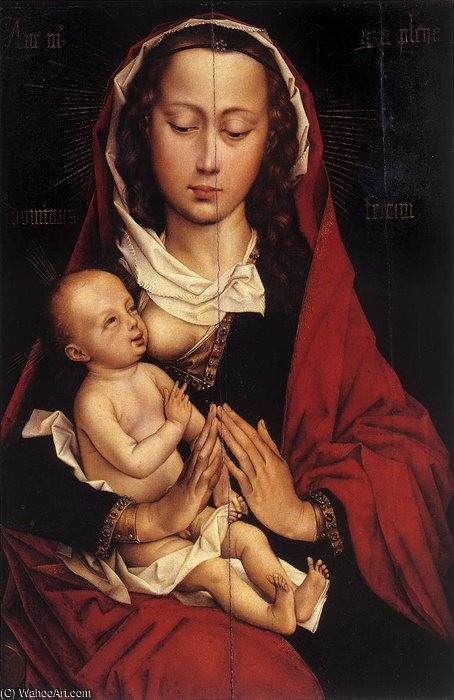 WikiOO.org - Encyclopedia of Fine Arts - Maleri, Artwork Goswijn Van Der Weyden - Portrait Diptych of Laurent Froimont (left wing)