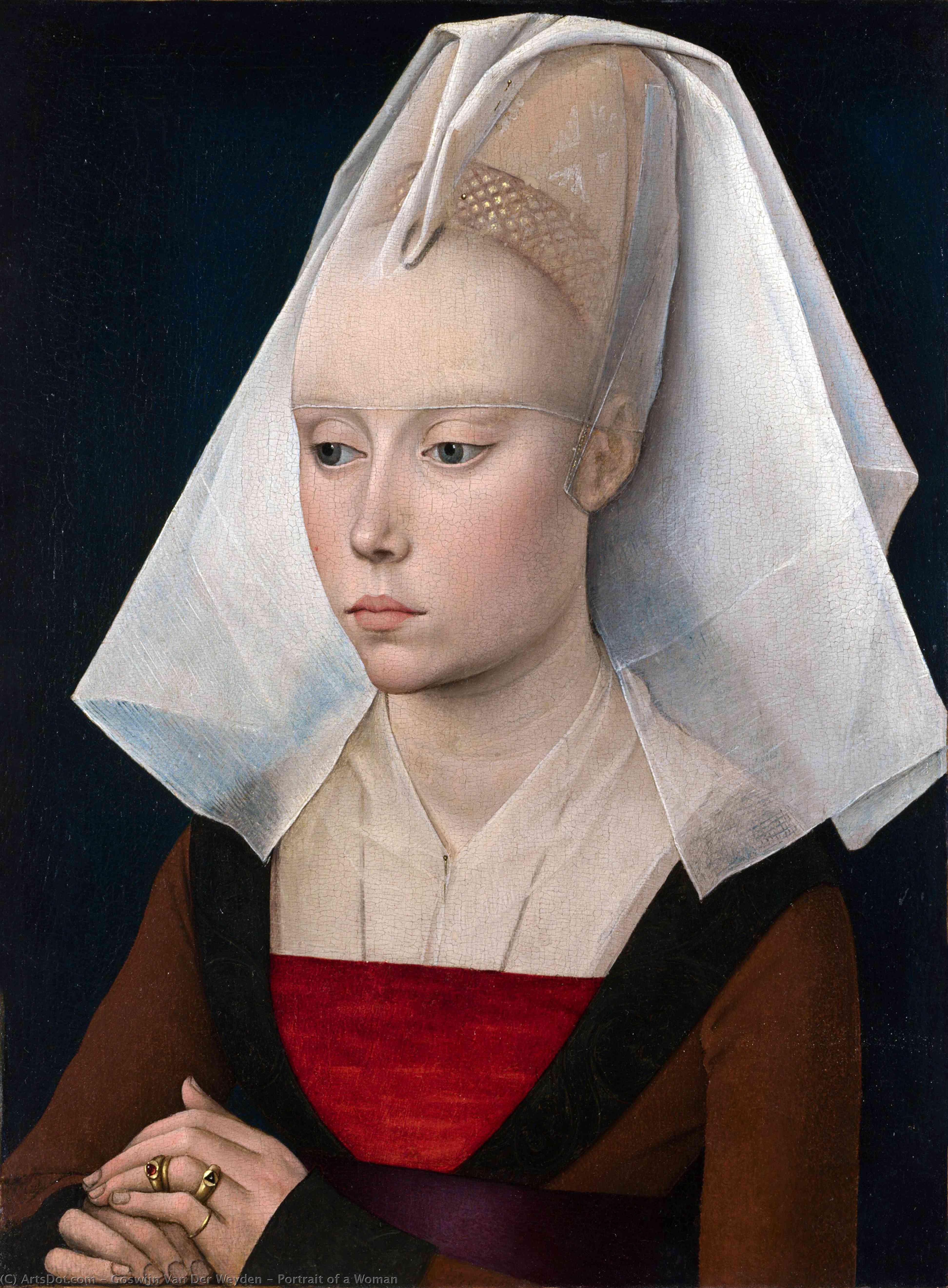 Wikioo.org - The Encyclopedia of Fine Arts - Painting, Artwork by Goswijn Van Der Weyden - Portrait of a Woman