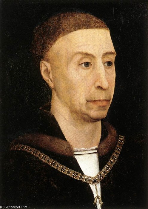 Wikioo.org - สารานุกรมวิจิตรศิลป์ - จิตรกรรม Goswijn Van Der Weyden - Portrait of Philip the Good