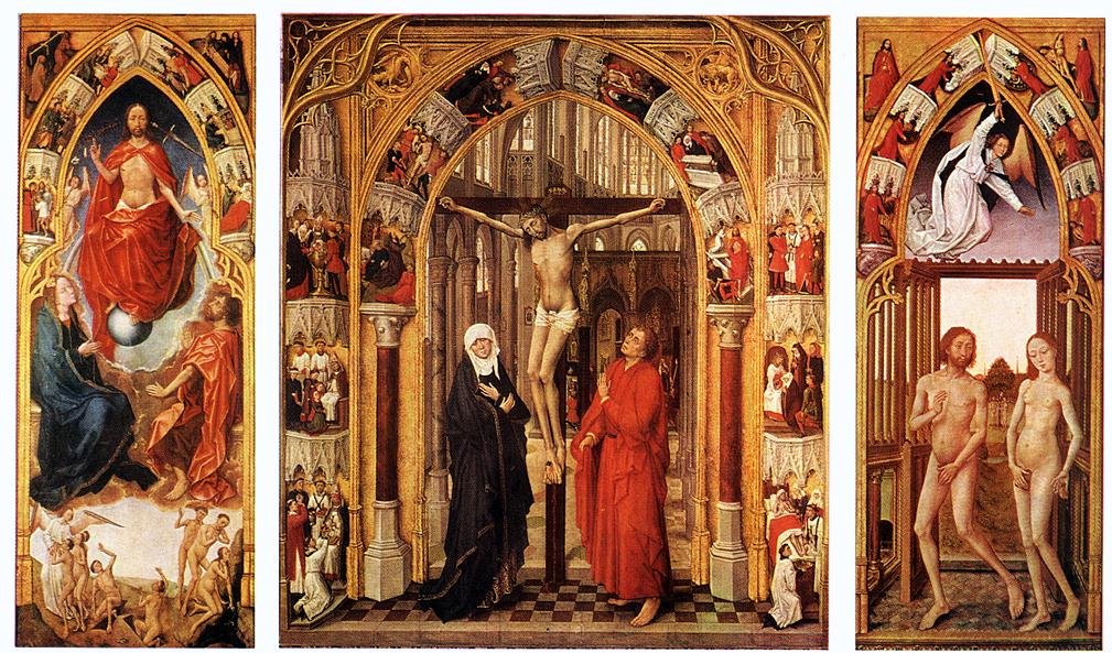 Wikioo.org - The Encyclopedia of Fine Arts - Painting, Artwork by Goswijn Van Der Weyden - Triptych of the Redemption