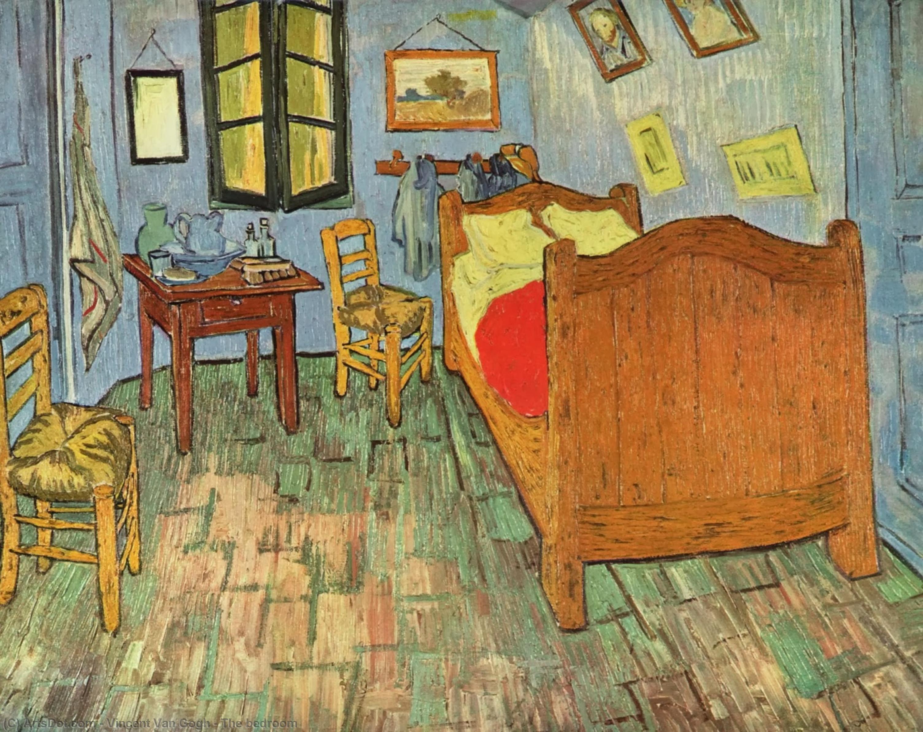 WikiOO.org - Enciklopedija dailės - Tapyba, meno kuriniai Vincent Van Gogh - The bedroom