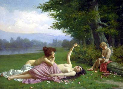 Wikioo.org - The Encyclopedia of Fine Arts - Painting, Artwork by Vittorio Reggianini - Tempting cupid