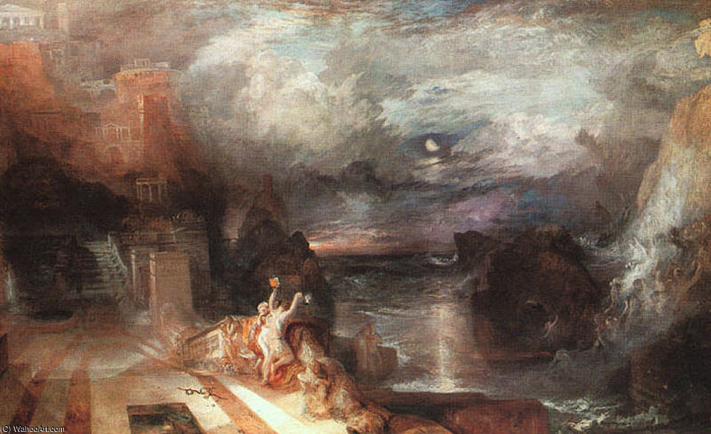 Wikioo.org - The Encyclopedia of Fine Arts - Painting, Artwork by William Turner - Hero and Leander