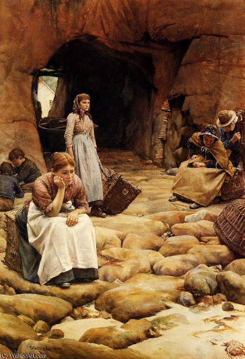 Wikioo.org - The Encyclopedia of Fine Arts - Painting, Artwork by Walter Langley - In the fishing season