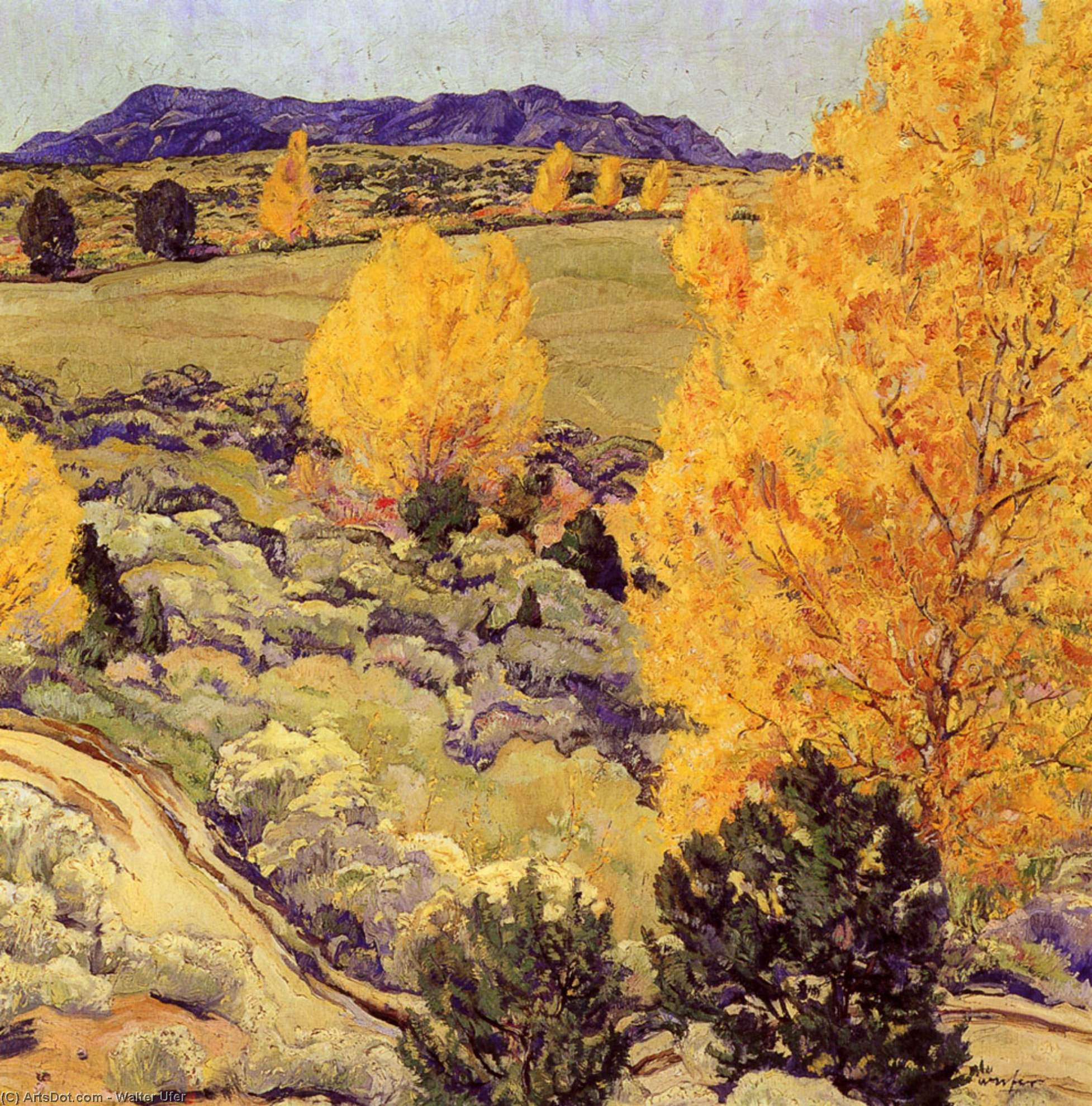 WikiOO.org - Enciklopedija likovnih umjetnosti - Slikarstvo, umjetnička djela Walter Ufer - Panaramic landscape