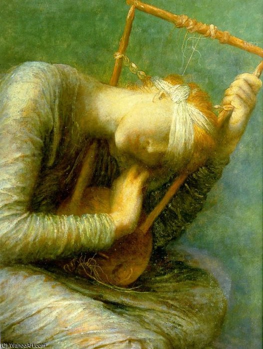 Wikioo.org - The Encyclopedia of Fine Arts - Painting, Artwork by George Frederic Watts - Hope detail