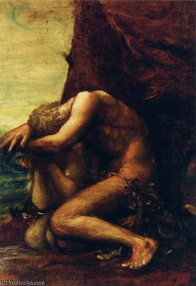 Wikioo.org - The Encyclopedia of Fine Arts - Painting, Artwork by George Frederic Watts - Adam and Eve c.1865