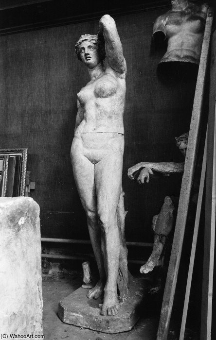 WikiOO.org - Encyclopedia of Fine Arts - Maleri, Artwork George Frederic Watts - Female Figure