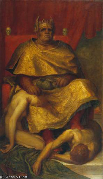 Wikioo.org - The Encyclopedia of Fine Arts - Painting, Artwork by George Frederic Watts - Mammon -