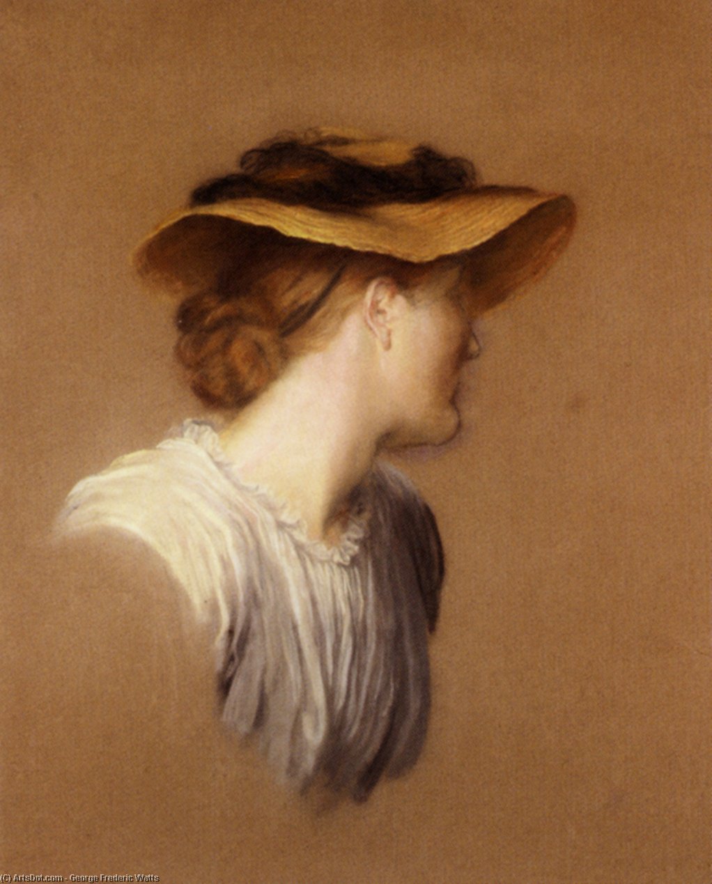 Wikioo.org - The Encyclopedia of Fine Arts - Painting, Artwork by George Frederic Watts - Portrait Of The Artists Wife Mary