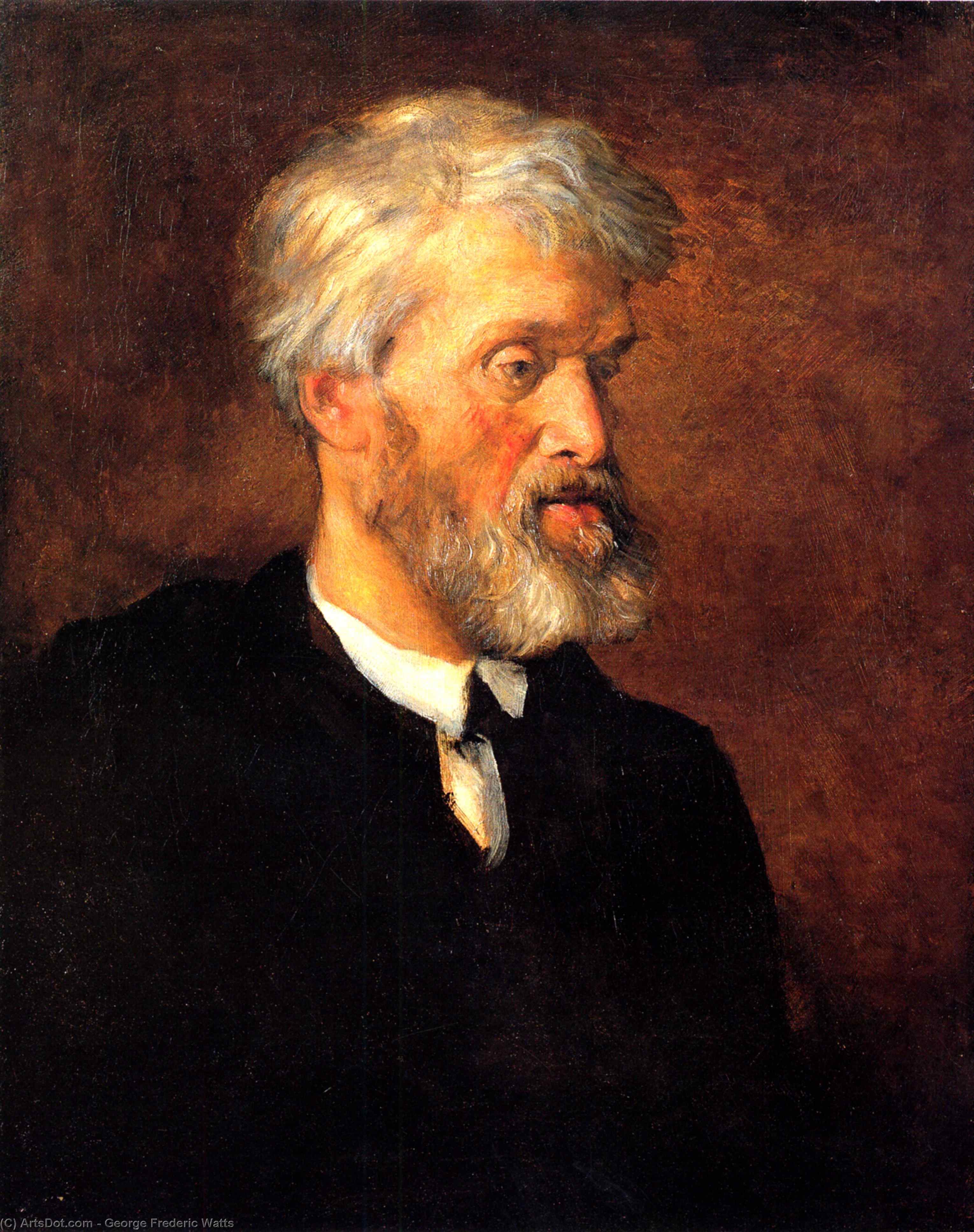 WikiOO.org - Encyclopedia of Fine Arts - Maľba, Artwork George Frederic Watts - Portrait of Thomas Carlyle