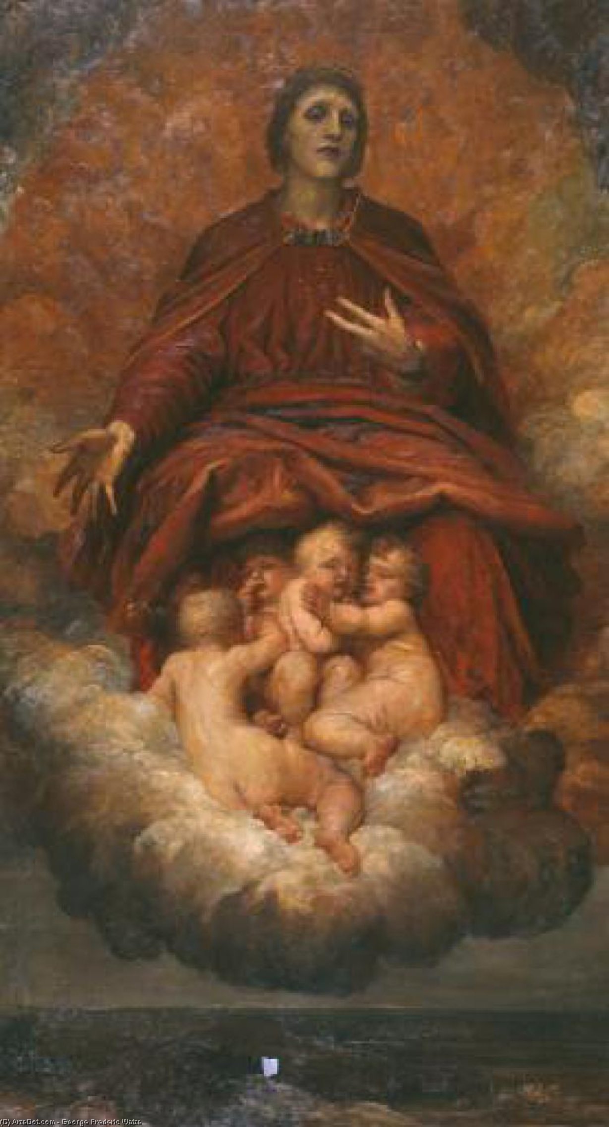 Wikioo.org - The Encyclopedia of Fine Arts - Painting, Artwork by George Frederic Watts - The Spirit of Christianity -