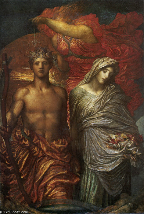 Wikioo.org - The Encyclopedia of Fine Arts - Painting, Artwork by George Frederic Watts - Time Death and Judgement