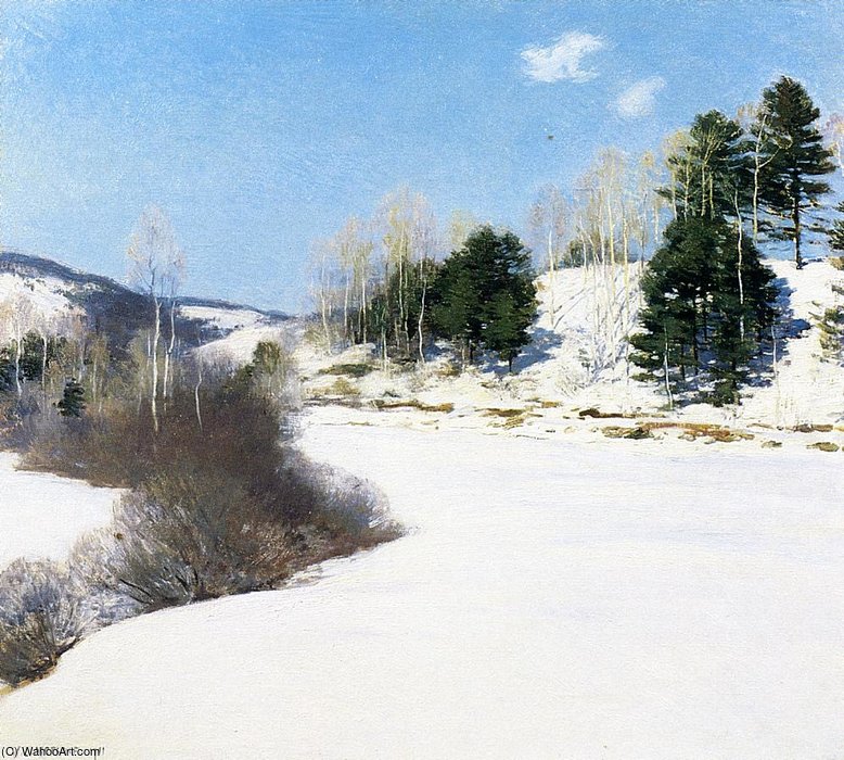 Wikioo.org - The Encyclopedia of Fine Arts - Painting, Artwork by Willard Leroy Metcalf - Hush of Winter