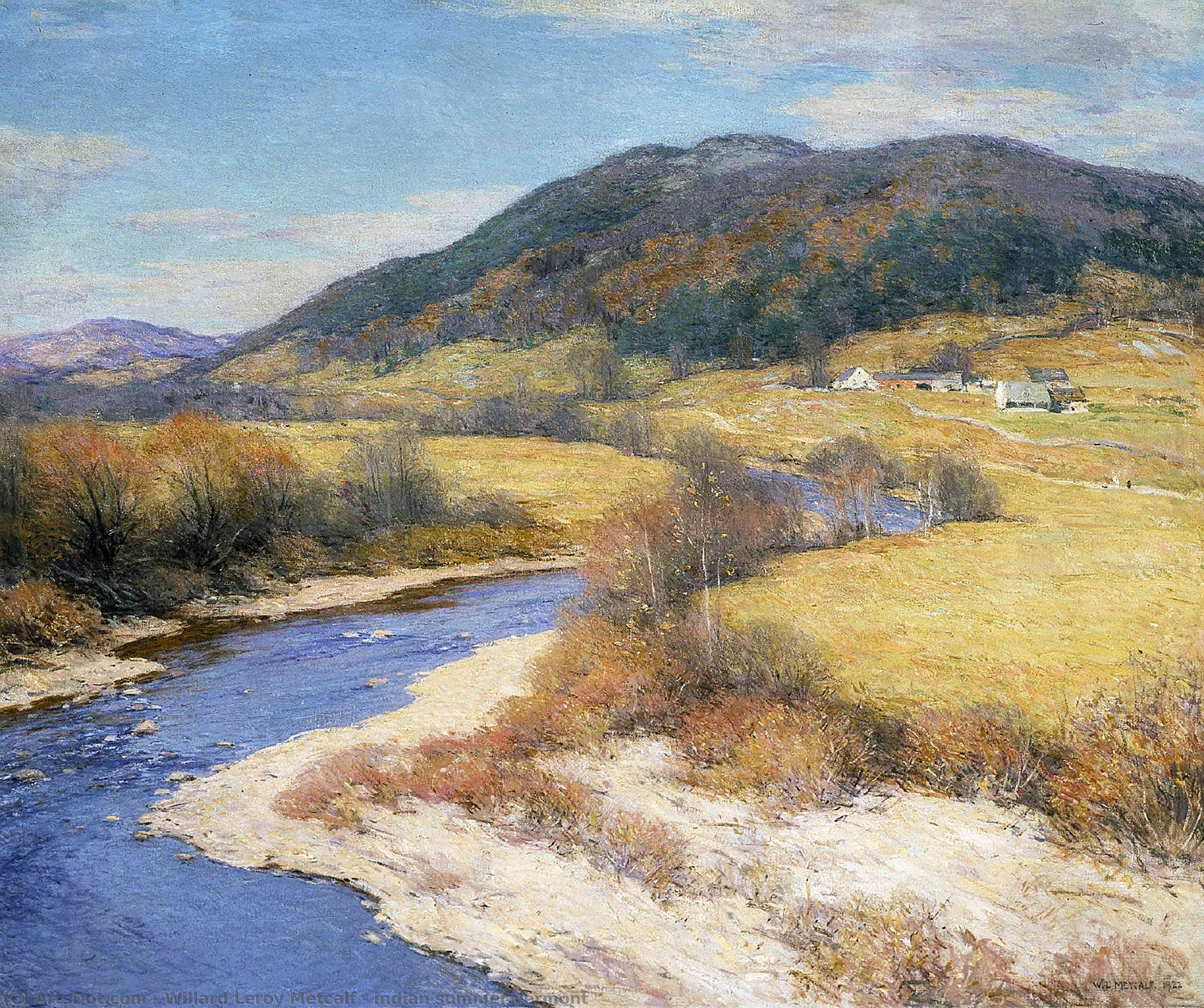 Wikioo.org - The Encyclopedia of Fine Arts - Painting, Artwork by Willard Leroy Metcalf - indian summer vermont