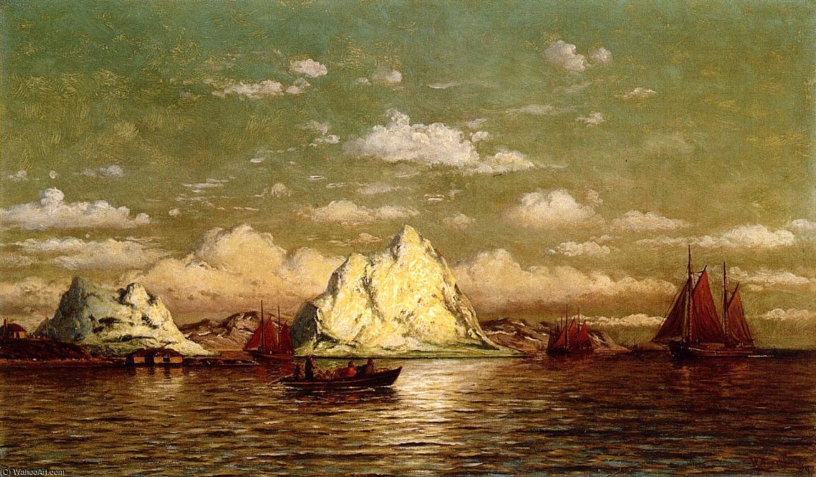 Wikioo.org - สารานุกรมวิจิตรศิลป์ - จิตรกรรม William Bradford - Arctic harbor