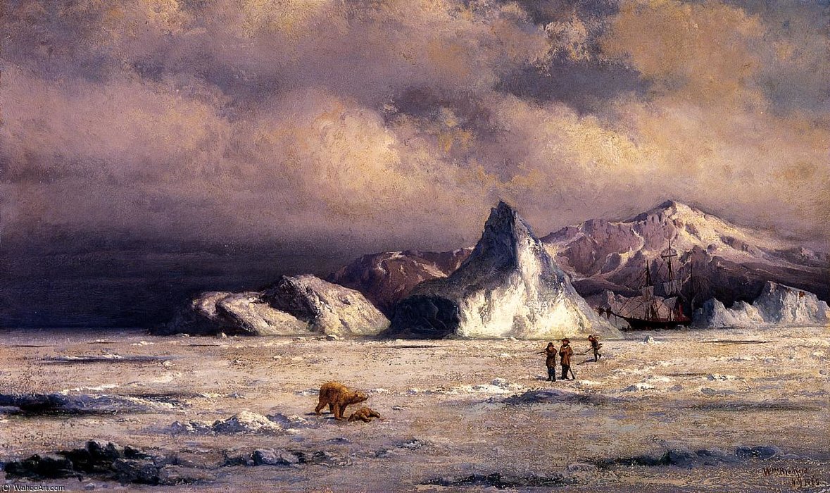 Wikioo.org - The Encyclopedia of Fine Arts - Painting, Artwork by William Bradford - Arctic invaders