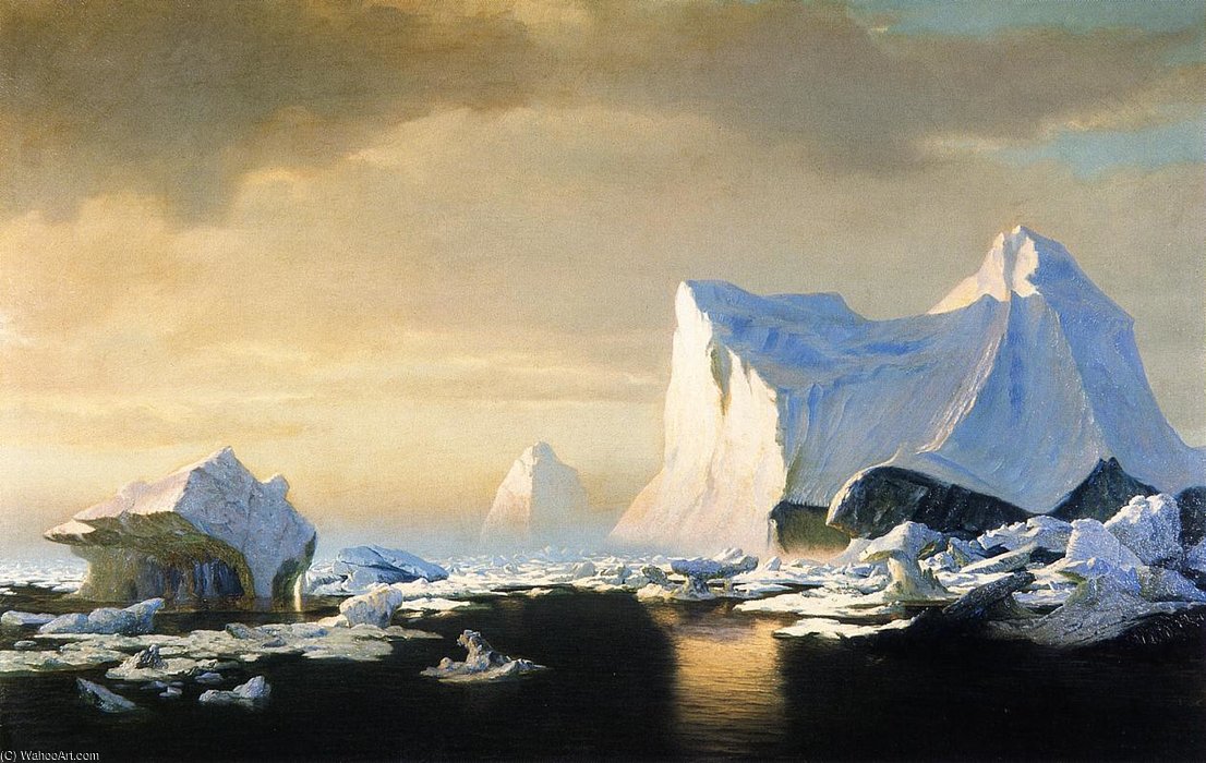 Wikioo.org - The Encyclopedia of Fine Arts - Painting, Artwork by William Bradford - Icebergs in the Arctic William Bradford